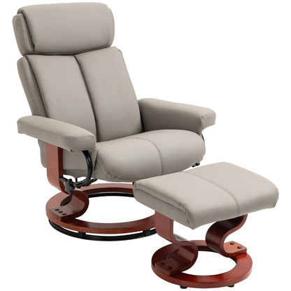 Ochoa Recliner Chair with Ottoman - Gray