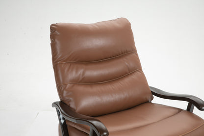 Tyler Swivel Power Recliner with Solid Wood Armrests - Orange