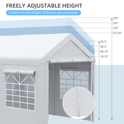 Henso 10 x 20 ft Party Tent and Carport - White