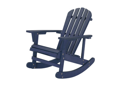 Garvin Adirondack Rocking Chair Solid Wood - Navy Blue