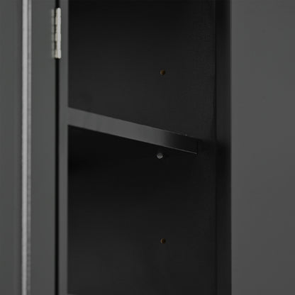 Mali Sleek and Modern Shoe Cabinet - Black