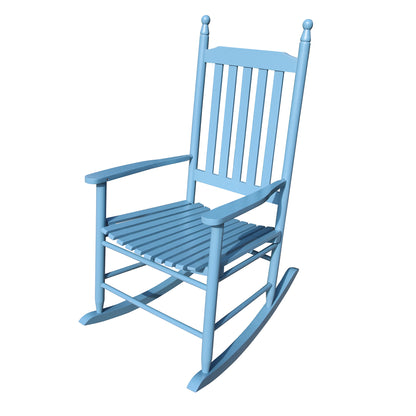 Lupe II Wooden Porch Rocker Chair - Blue