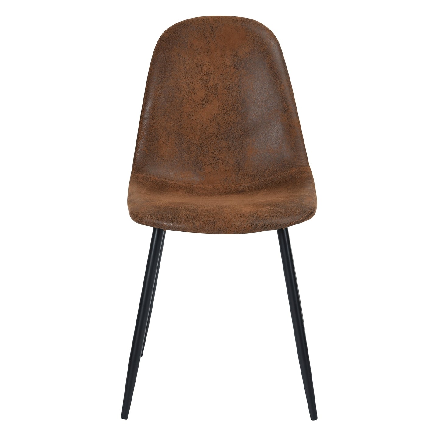 Scandinavian Velvet Chairs (Set of 4) - Suede Brown