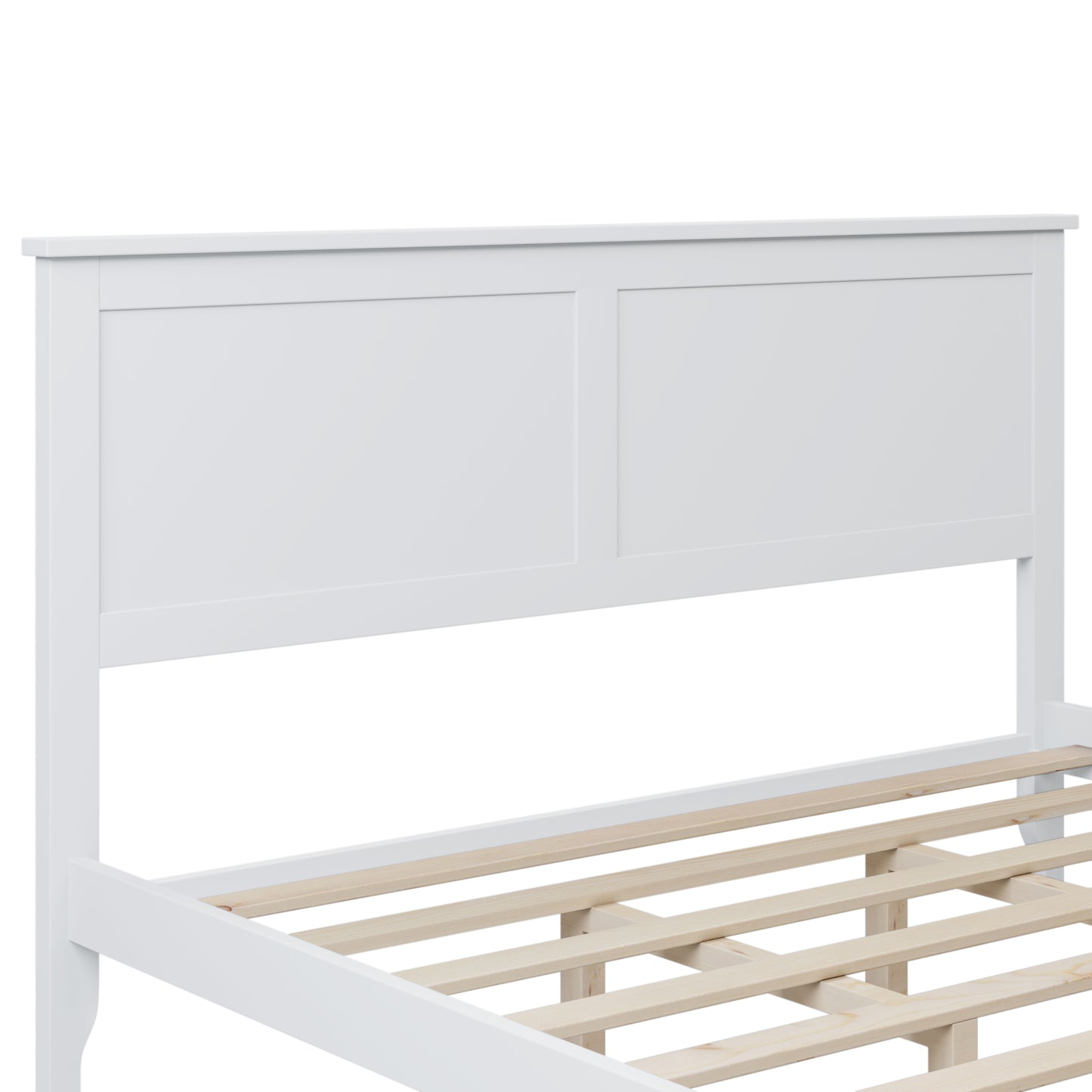 Miller Queen Size Platform Bed Frame - White