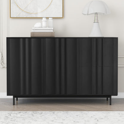 Noza Sideboard Buffet Cabinet - Black