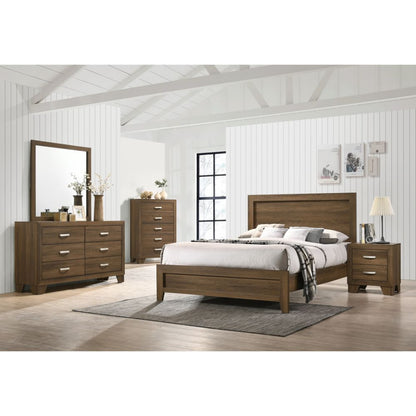 Miquell Eastern King Bed - Oak