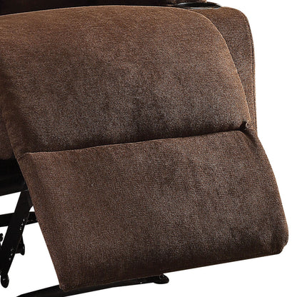 Voe Recliner Chair with Cup Holder - Chocolate