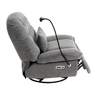 Roxie 270 Degree Swivel Power Recliner with Voice Control - Gray