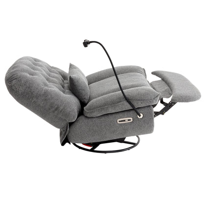 Roxie 270 Degree Swivel Power Recliner with Voice Control - Gray