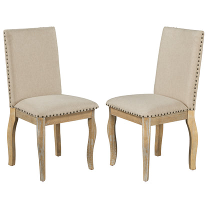 Stanley Dining Chairs with Nailhead (Set of 4) - Natural