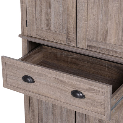 Spencer Tall Storage Cabinet - Brown