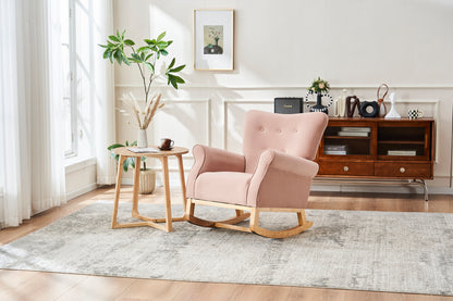 Jarvis Velvet Rocking Chair - Pink