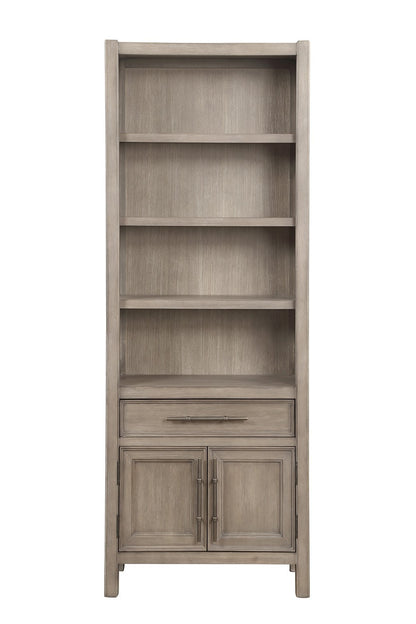 Cypress Bookcase Pier Cabinet - White Oak