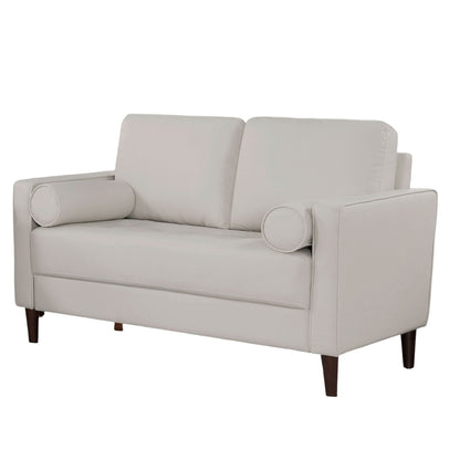 Houston Loveseat Leatherette Upholstered - Off White