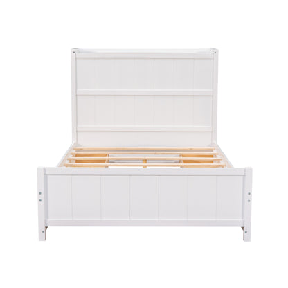 Zeal Full Size Platform Bed w Storage - White