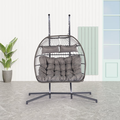 Thornton For 2 People Outdoor Rattan Hanging Chair - Light Gray