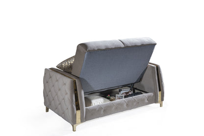 Francis Modern Style Loveseat - Taupe