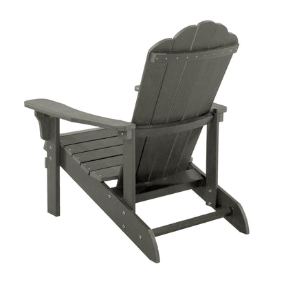 Key West Outdoor Plastic Wood Adirondack Chair - Gray