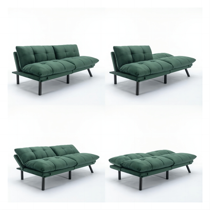 Vega Convertible Folding Modern Sofa Bed - Emerald