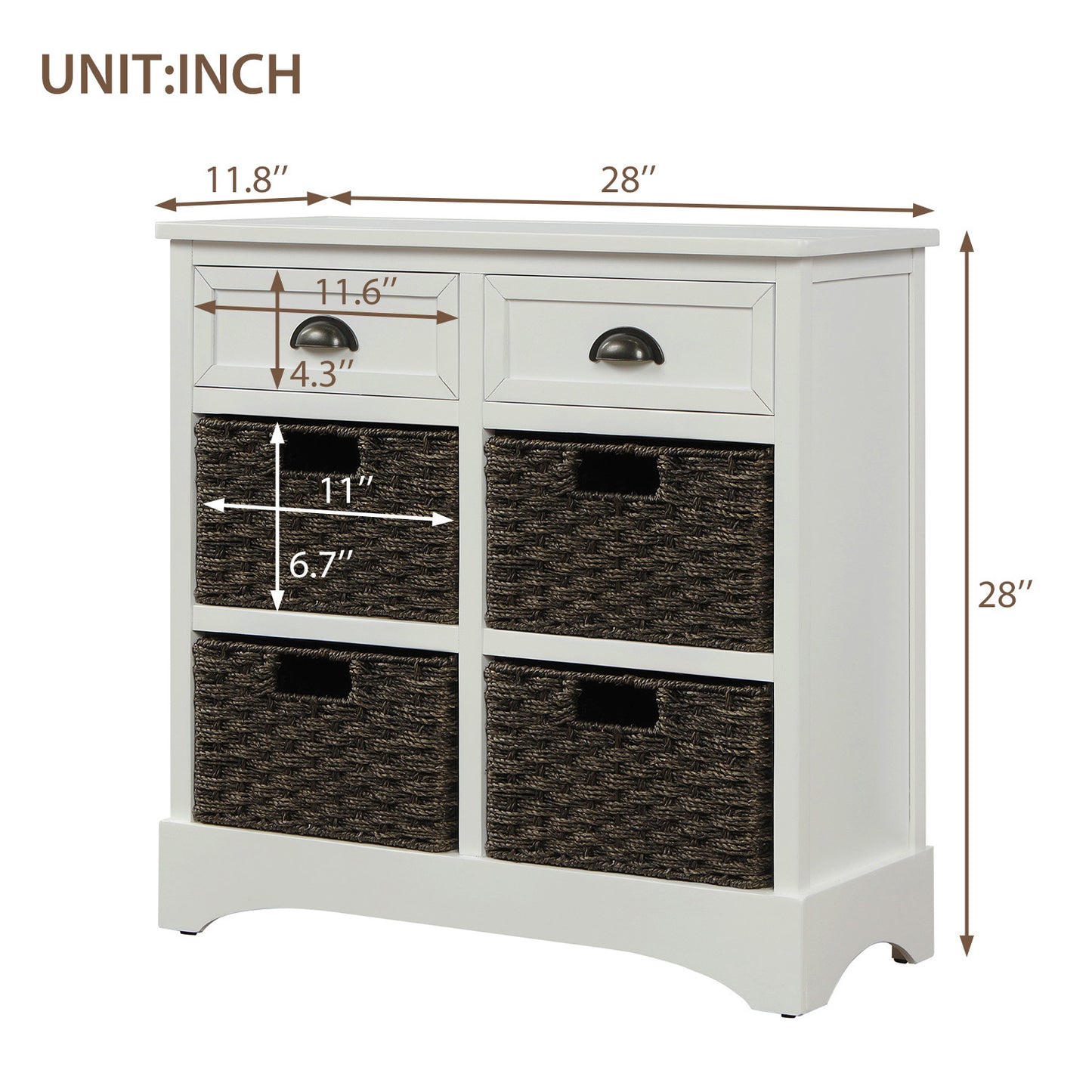 Trex Rustic Storage Cabinet - White