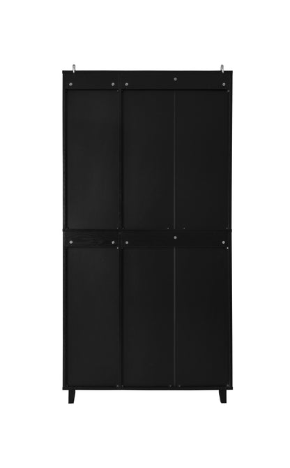 Acuna II 4 Door Storage Cabinet - Black