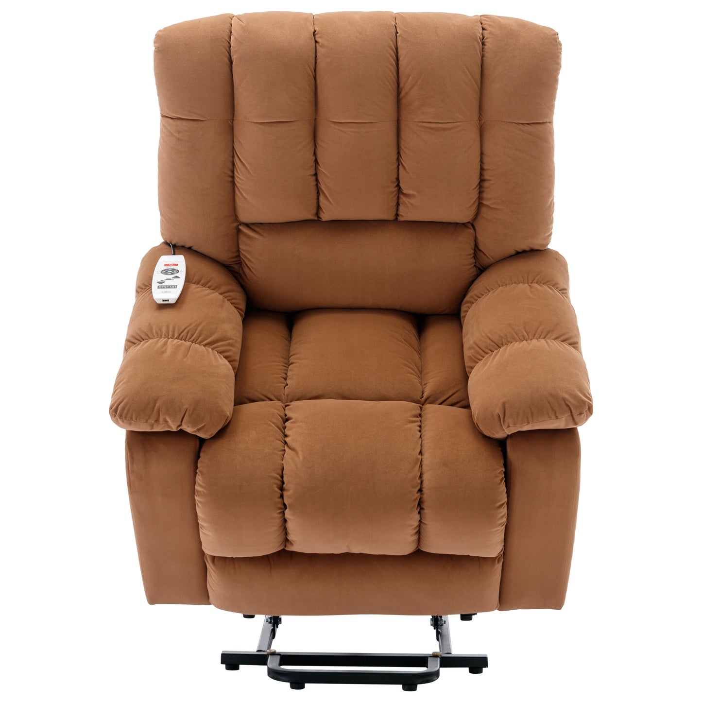 Parsons Power Recliner with Massage Function - Light Brown