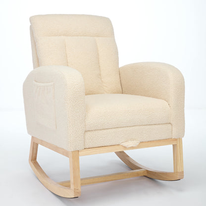 Parker II Modern Accent Rocking Chair - Beige