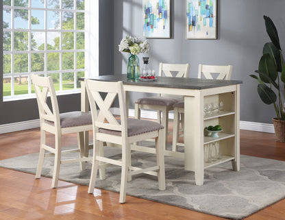 Sandy Counter Height Chairs (Set of 2) - Cream White