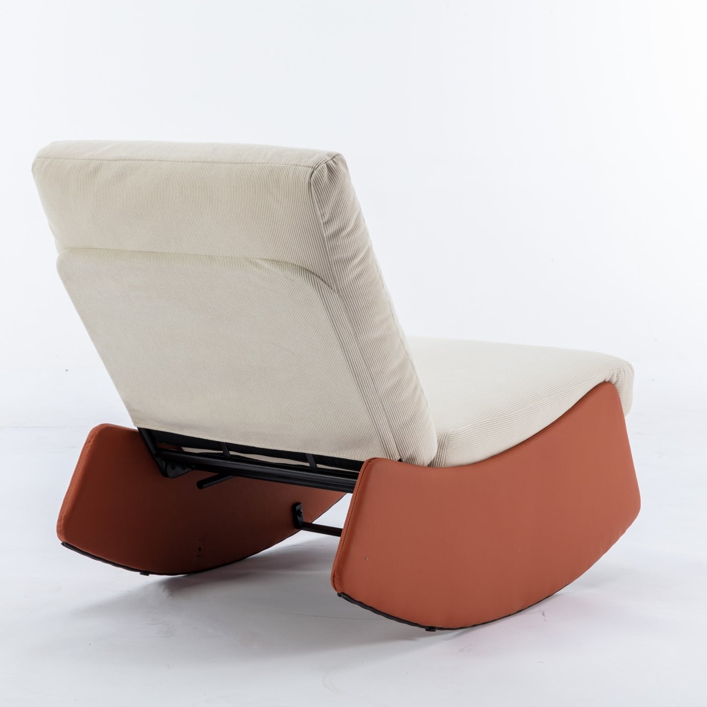 Stella Modern Rocking Chair Recliner - Orange+Beige