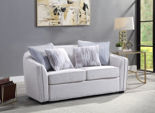 Mahler II Loveseat with 4 Pillows - Beige