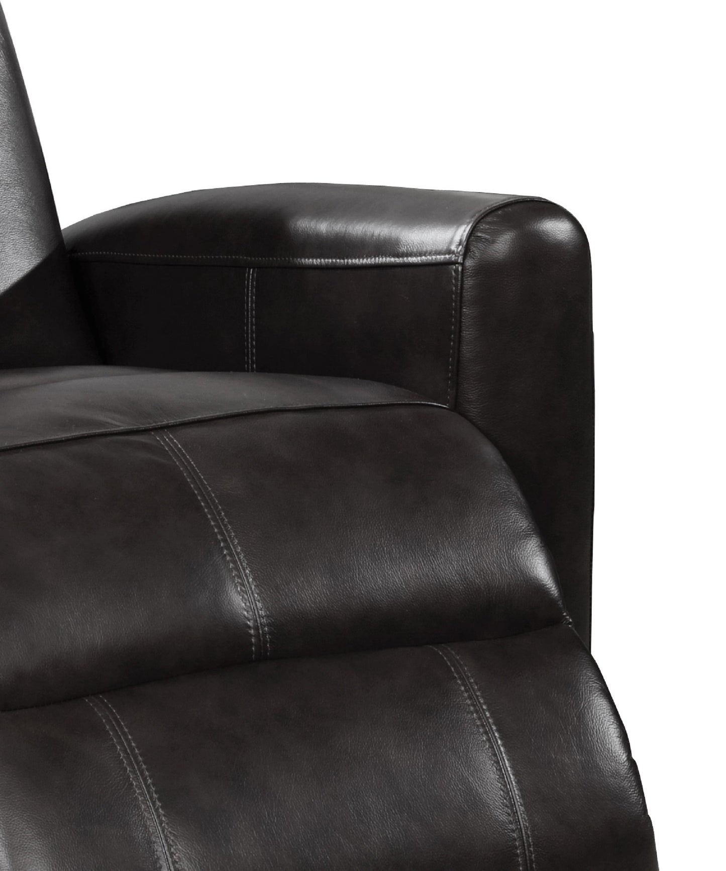 Snyder Electric Leather Recliner Chair with Gentle Lower Lumbar Massager - Black