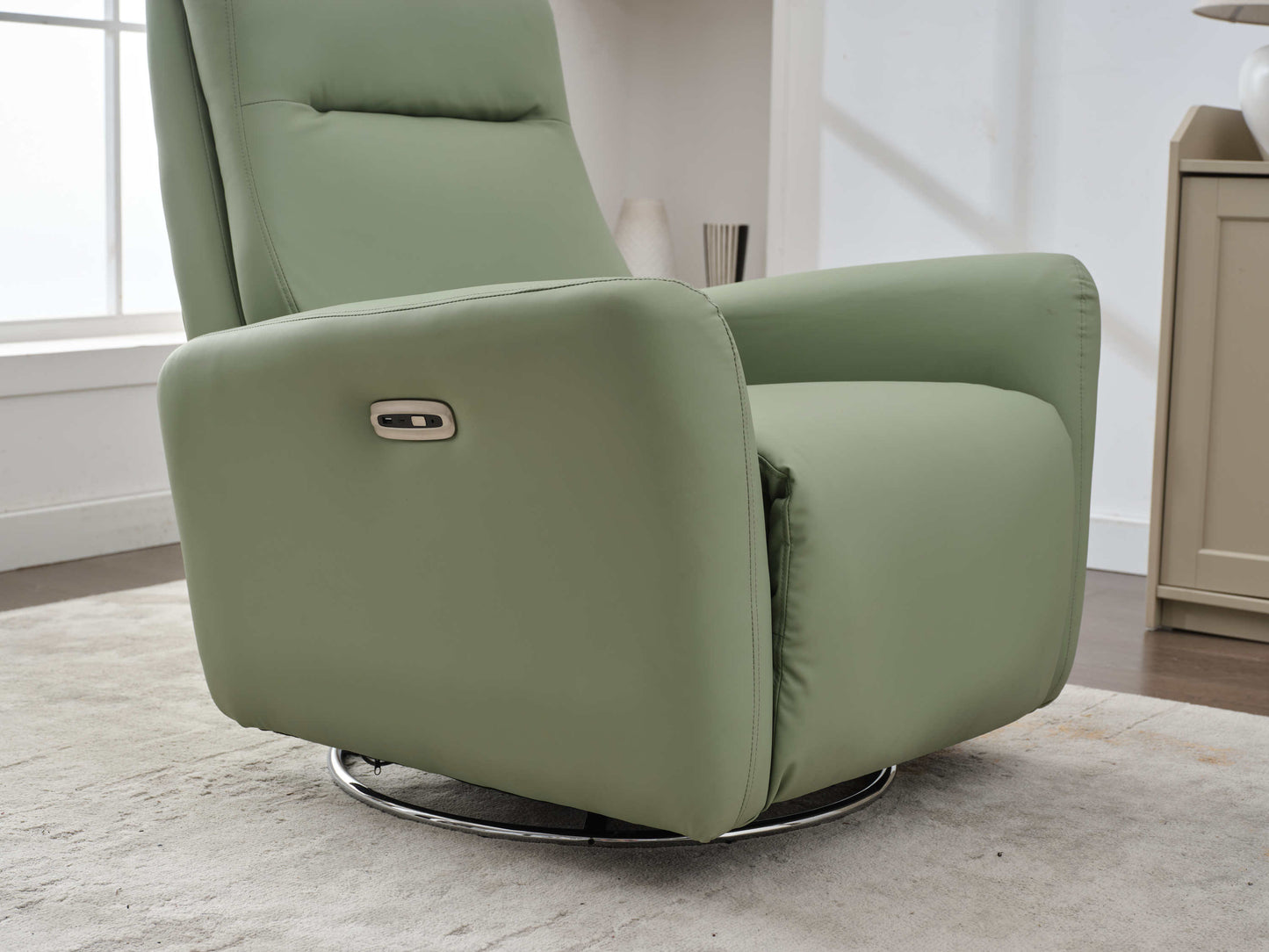 Mosley Swivel Glider Recliner Chair - Green