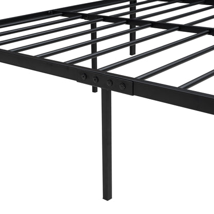 Quasar Full Size Metal and Wood Platform Bed - Black