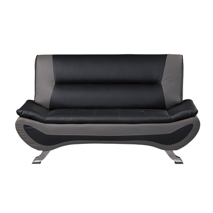 Moreno Loveseat - Black+Gray