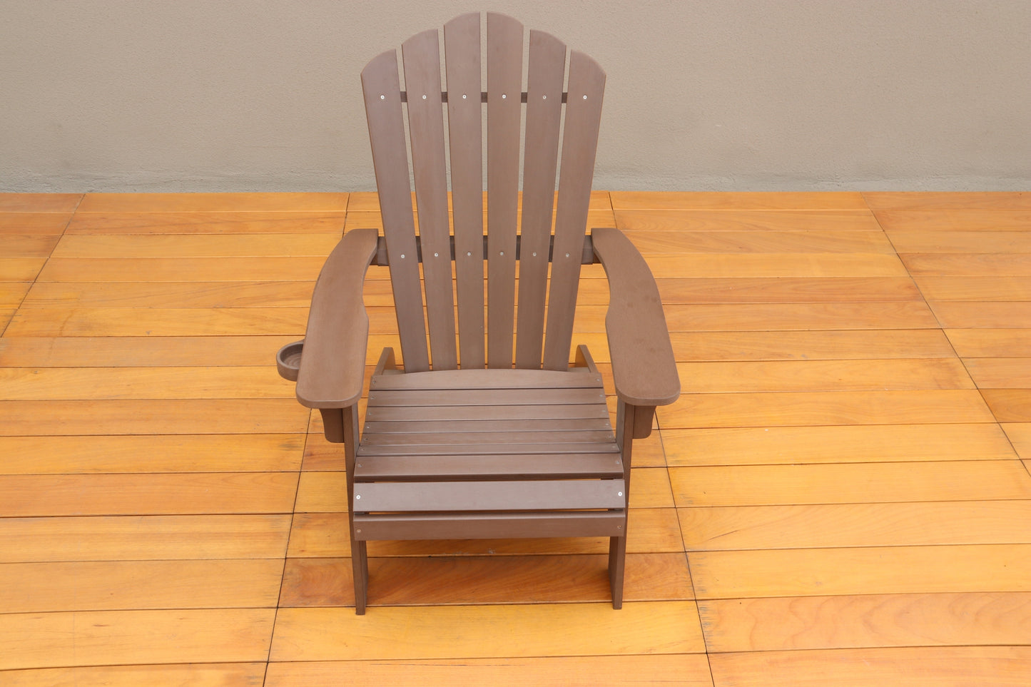 Tomi Patio Polystyrene Adirondack Chair - Brown