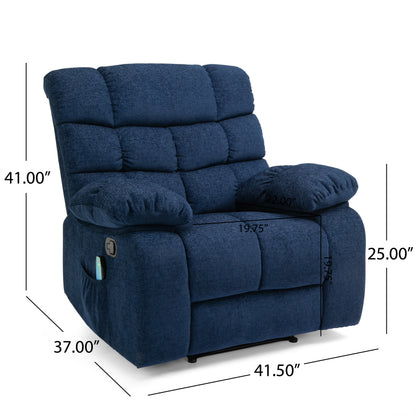 Jovan Power Recliner with Massage - Blue