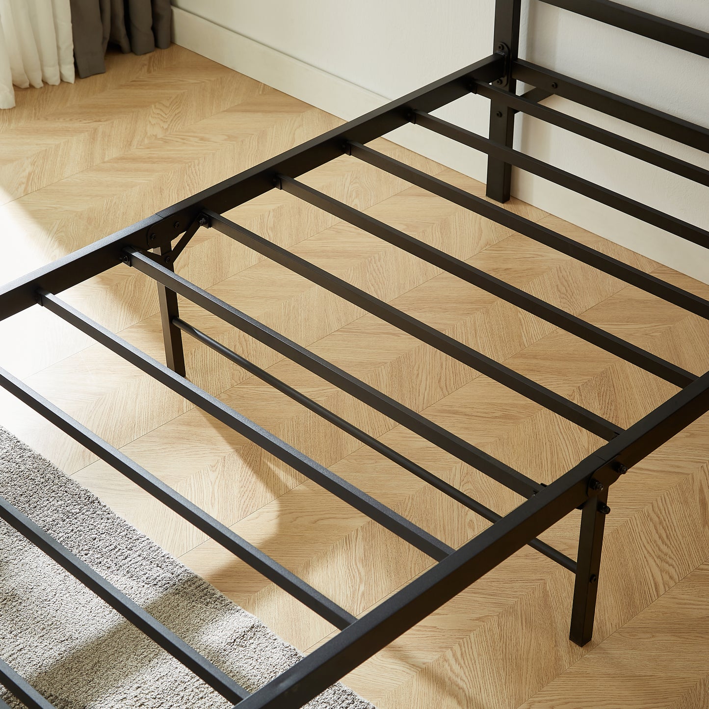 Indori Twin Size Platform Bed Frame - Black