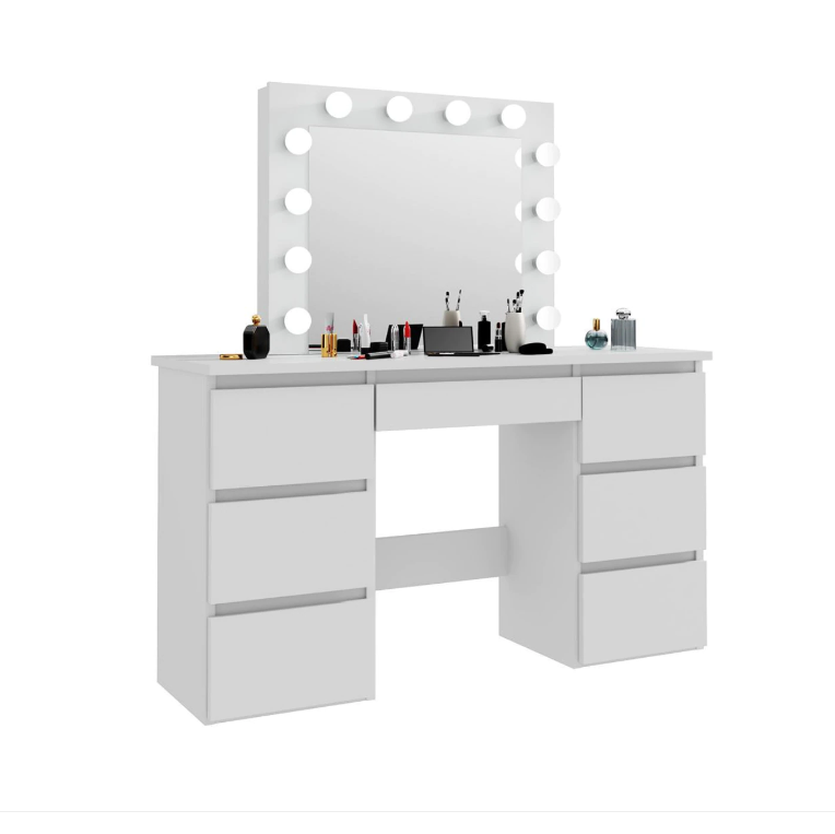 Cora Vanity Tables with Mirror and Light