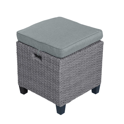 Matson 6 Pc Patio Rattan Wicker Set - Gray