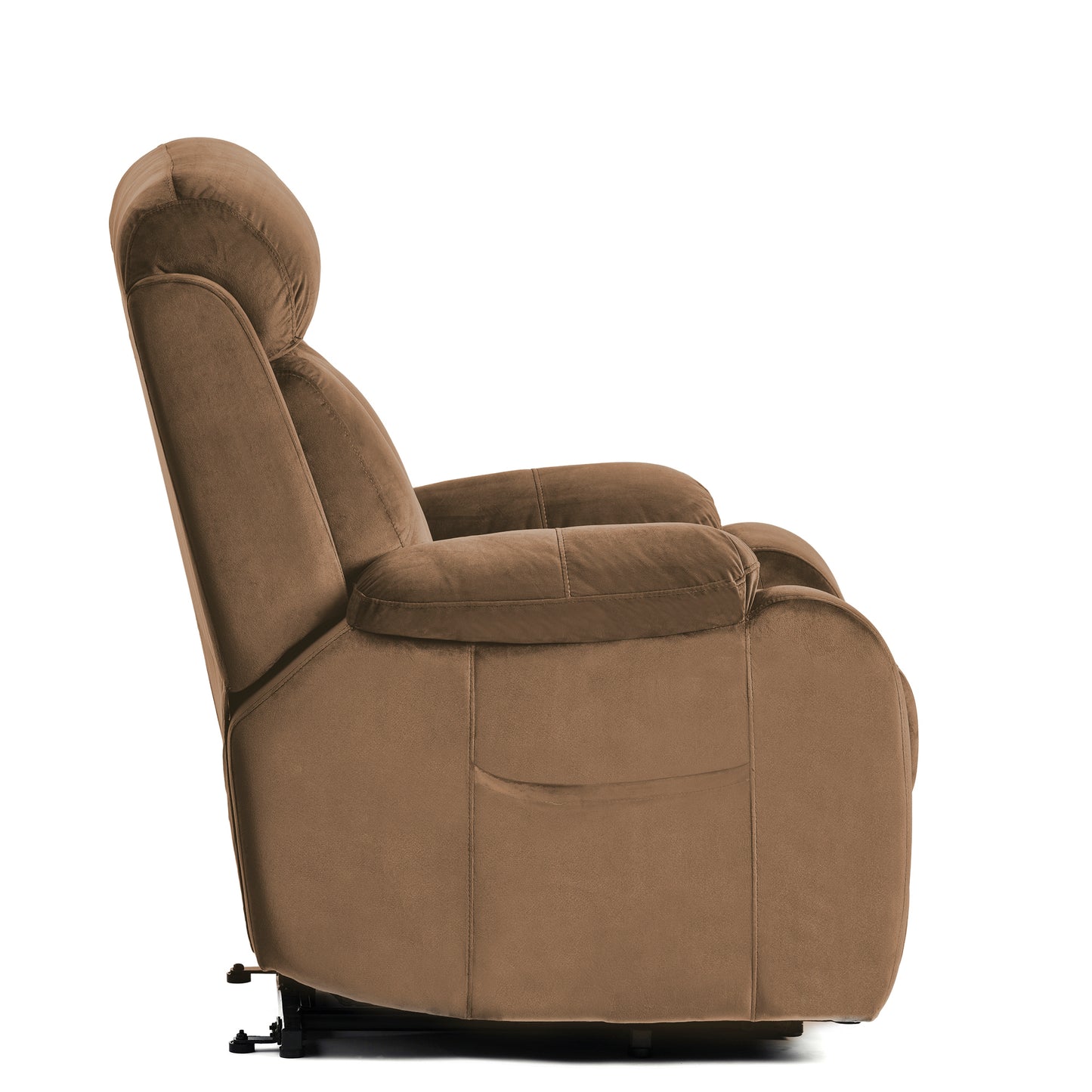 Rios Velvet Lift Chair Recliner - Brown