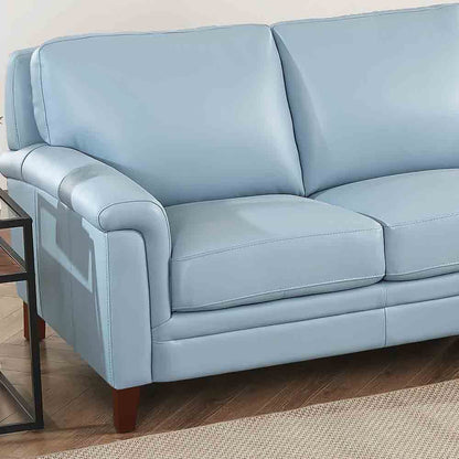 Westcott Leather Loveseat - Blue