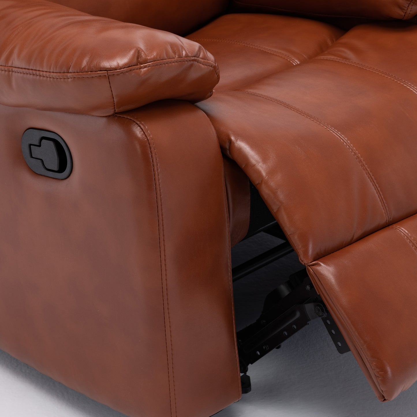 Charlotte Leather Gel Recliner - Caramel