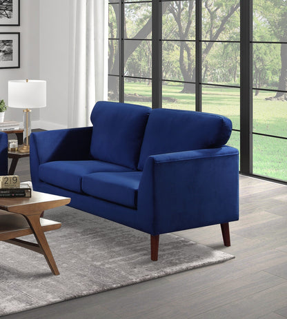 Darcy Velvet Loveseat - Blue