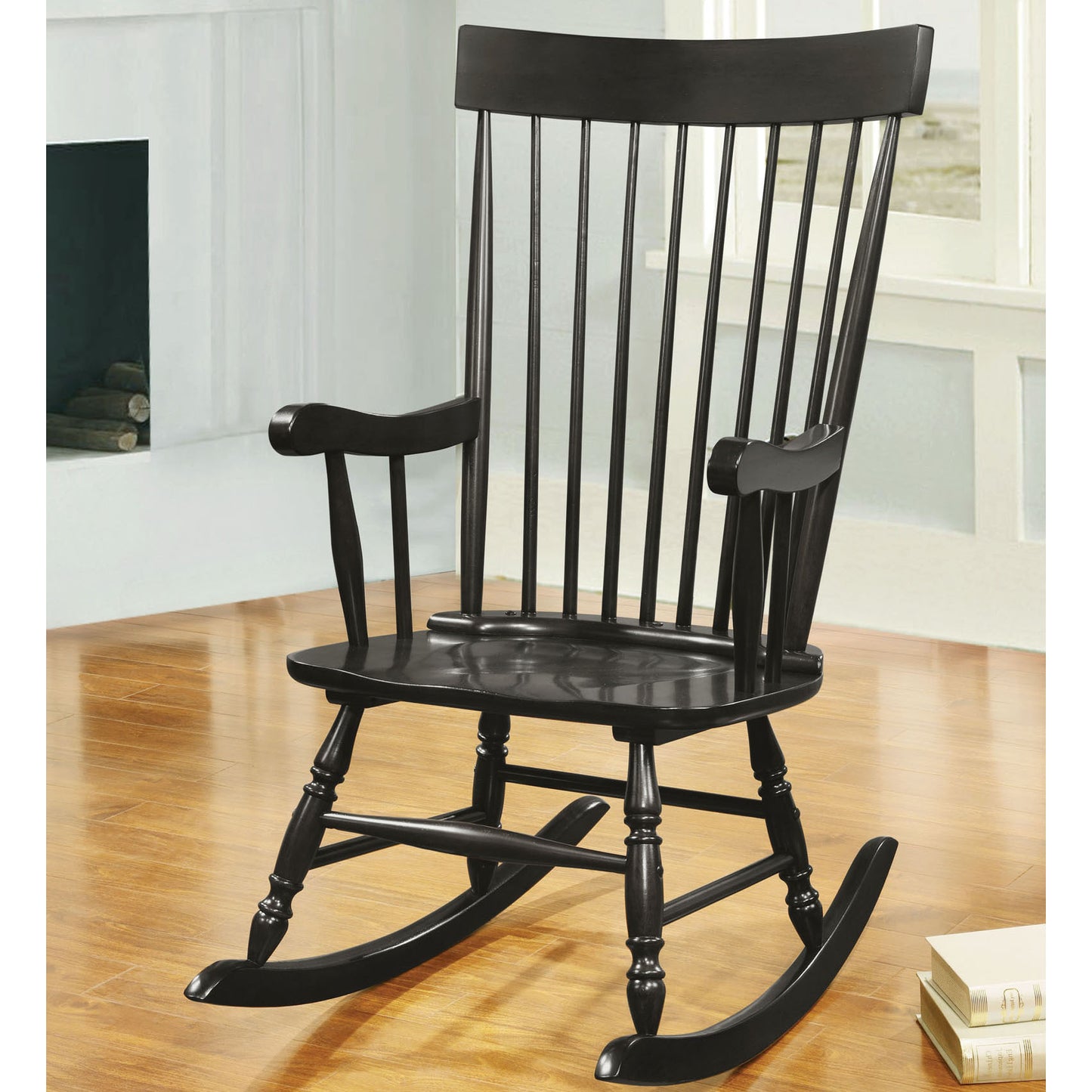 Anya Rocking Chair with Armrest - Black