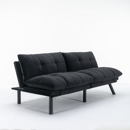 Vega Convertible Folding Modern Sofa Bed - Black