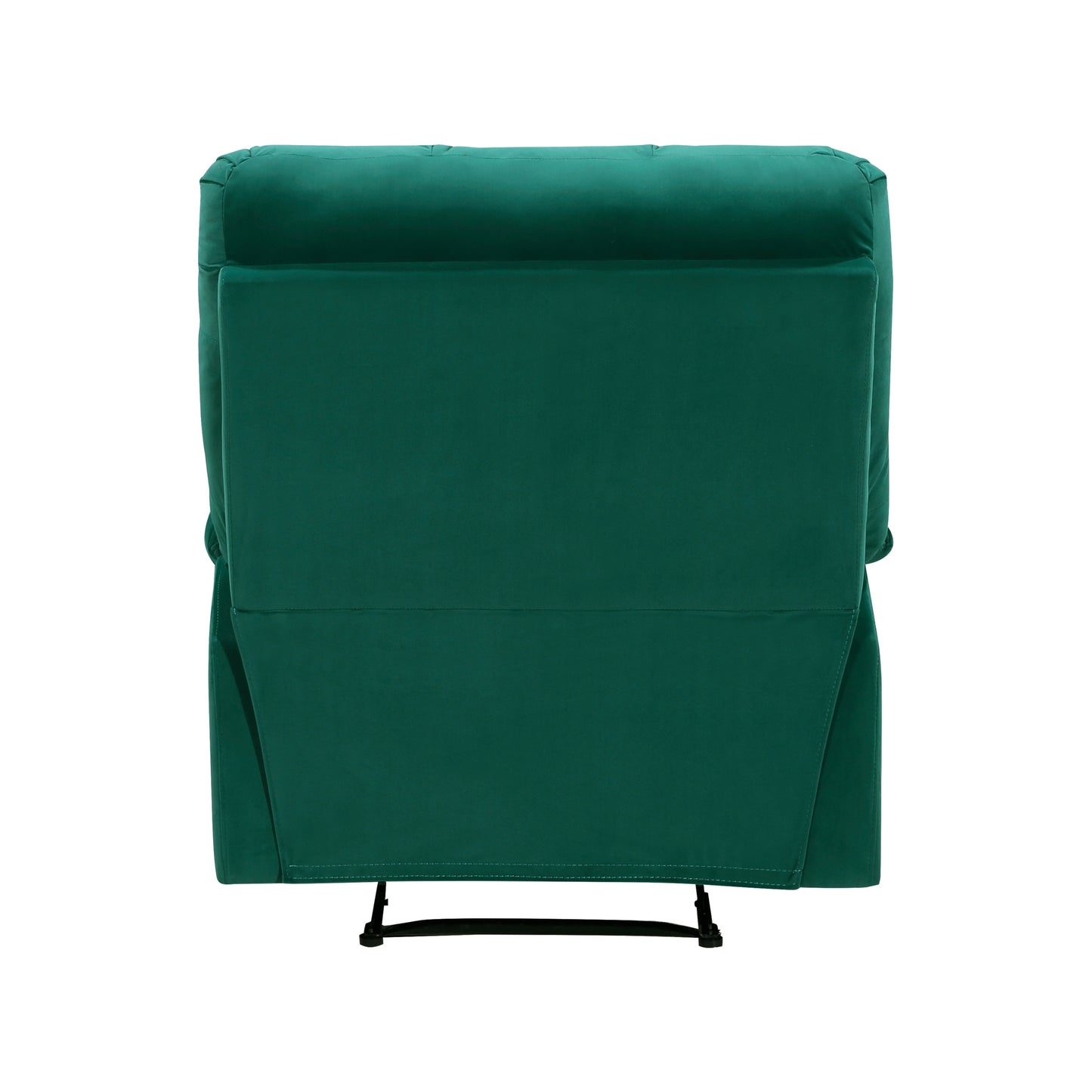 Ora Velvet Upholstery Square Tufted Recliner - Green