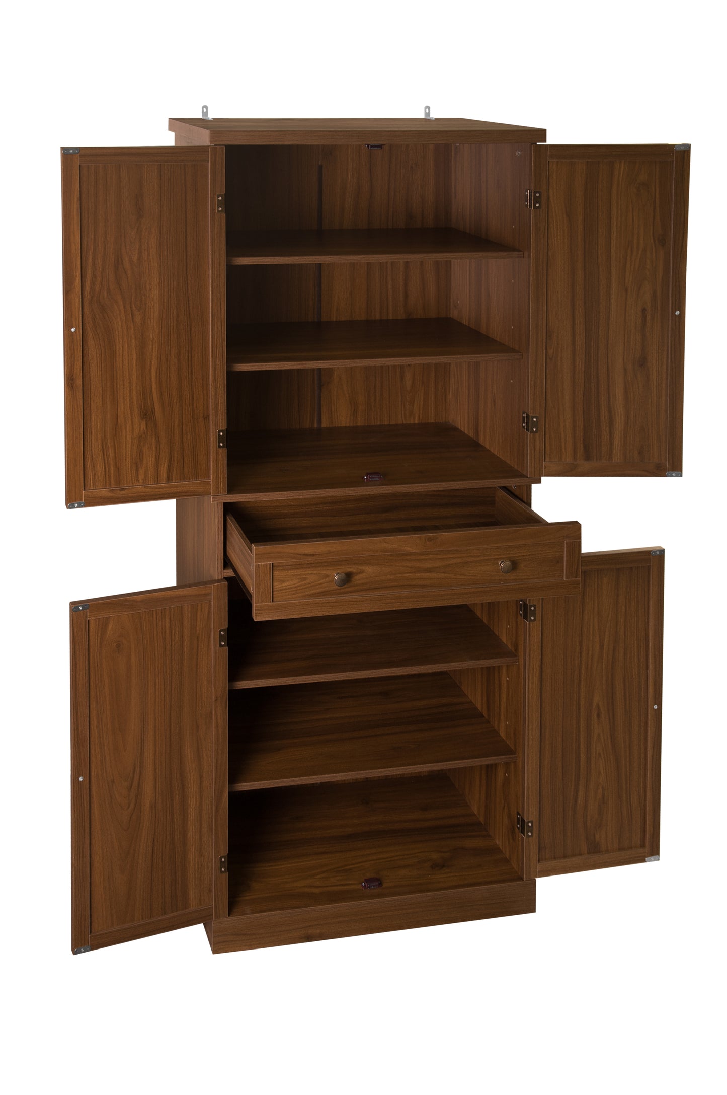 Robu 4 Door Cabinet with 1 Drawer - Walnut