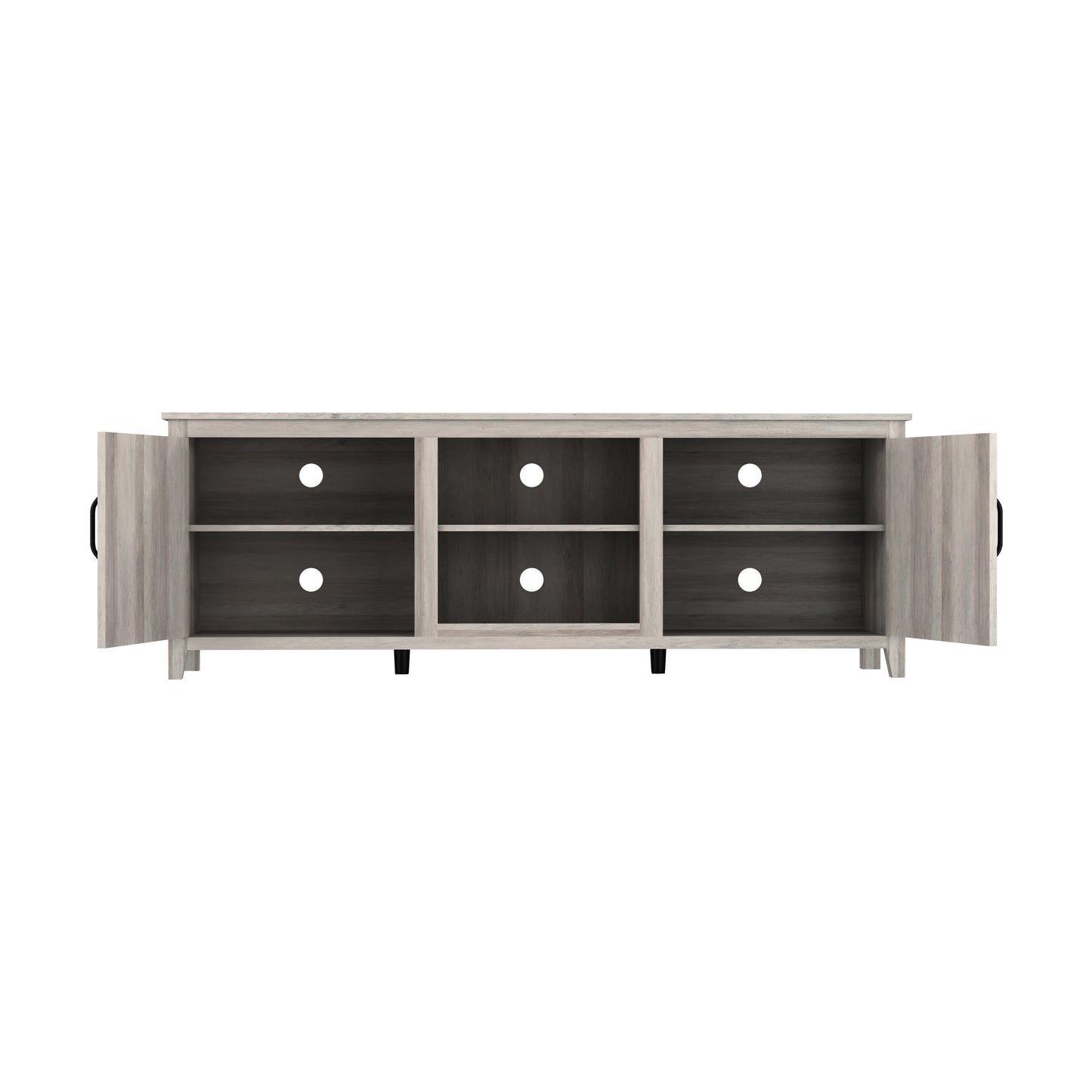 Riv Tradition TV Stand Storage Media Console - Grey