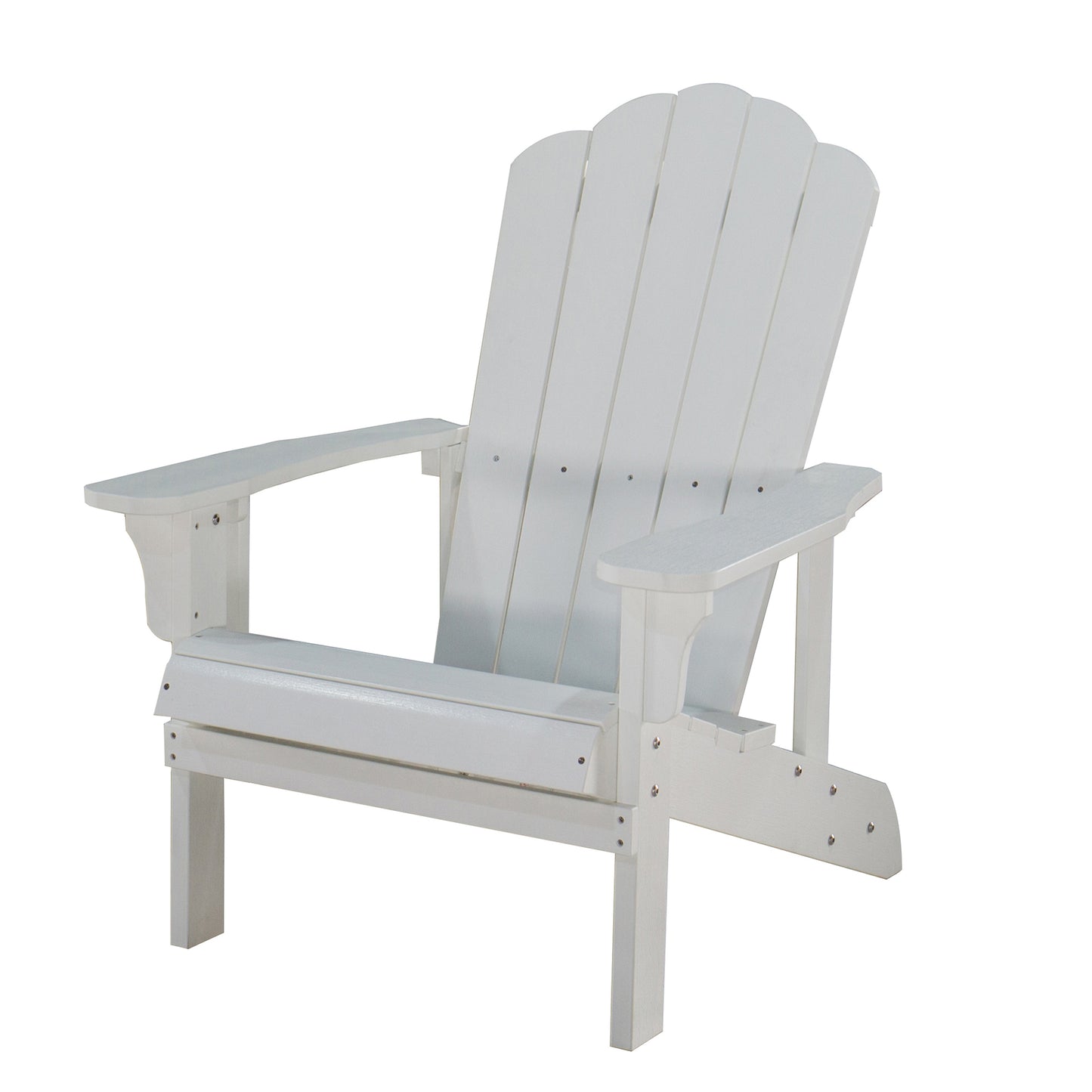 Urbina 3 Pc Outdoor Patio Adirondack Chairs Set  - White