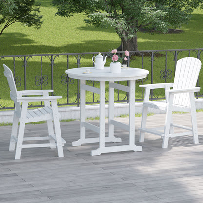 Ken Patio Bar Chair (Set of 2) - White